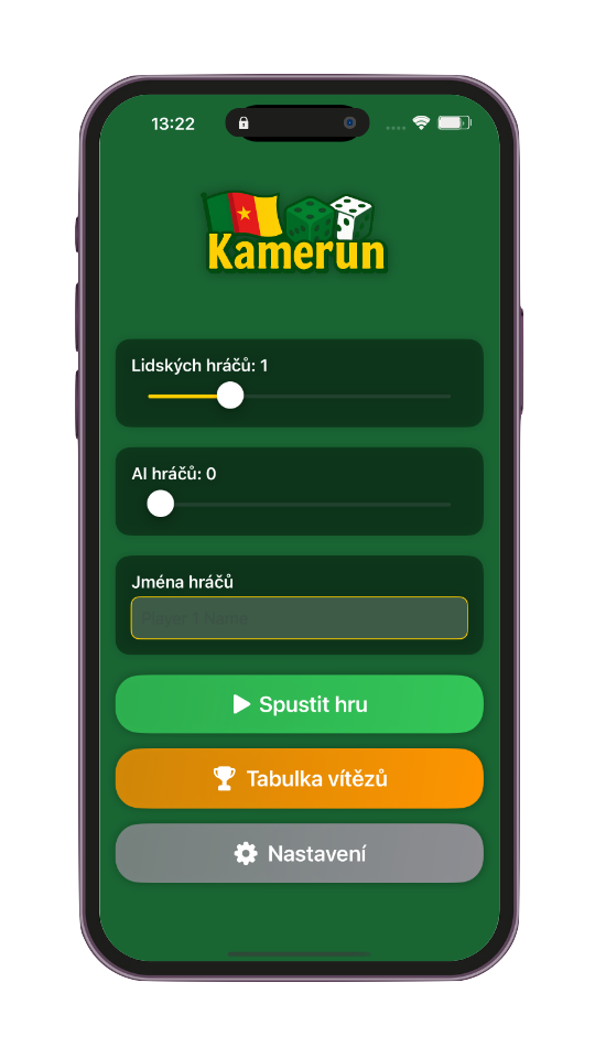 Aplikace Kamerun na telefonu